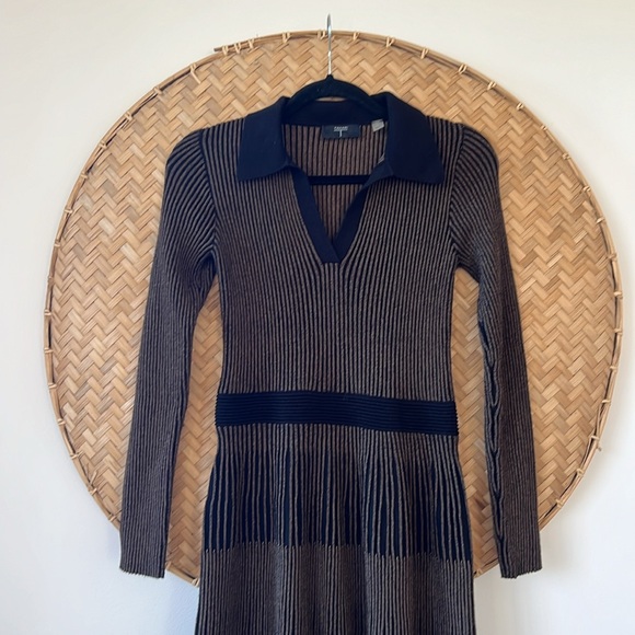 T TAHARI KNIT MIDI FIT & FLARE DRESS - EUC LIKE NEW - Picture 10 of 14